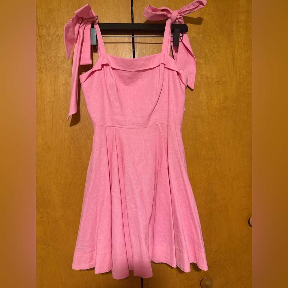 Lulu's Pink Tie-Shoulder Sundress